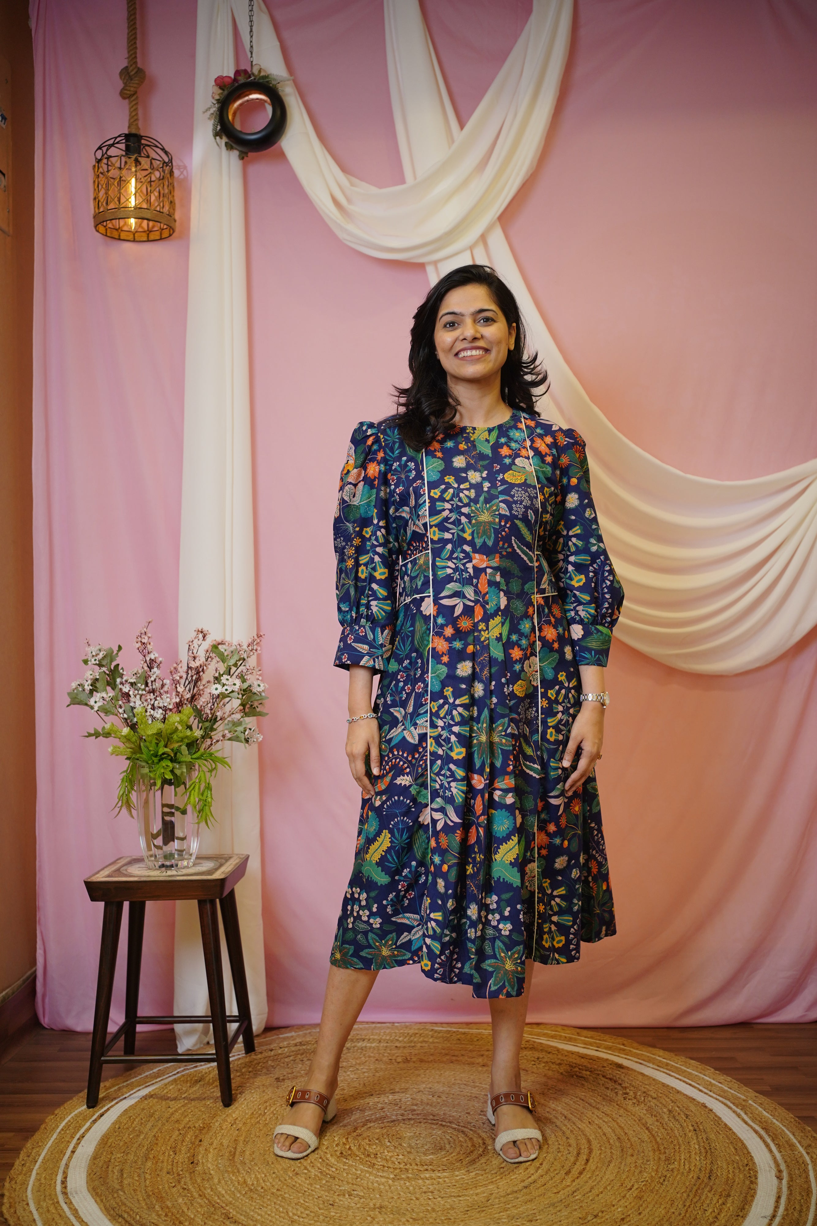 Midnight Flora Dress