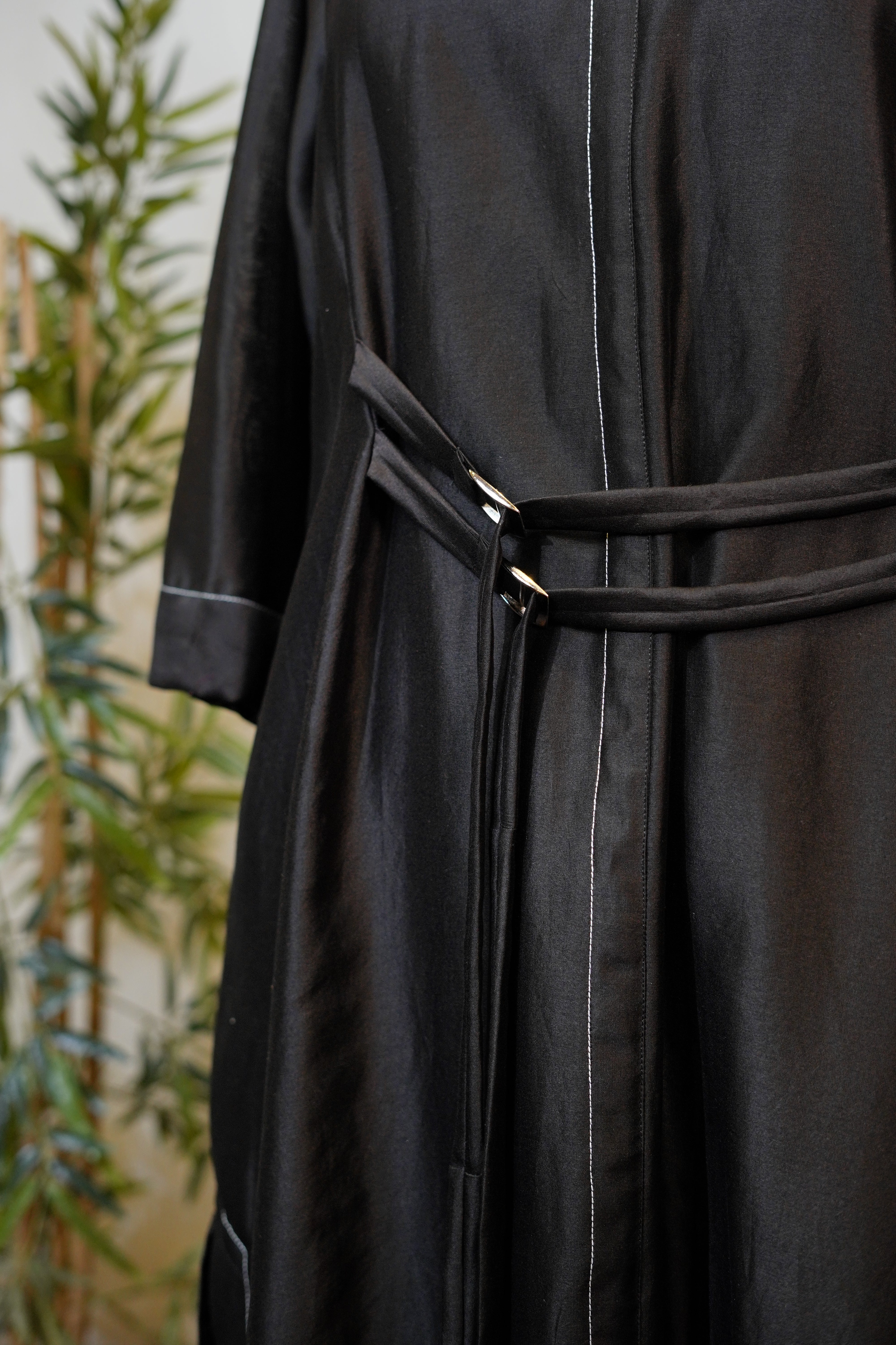 Black Radiance Belted Dress