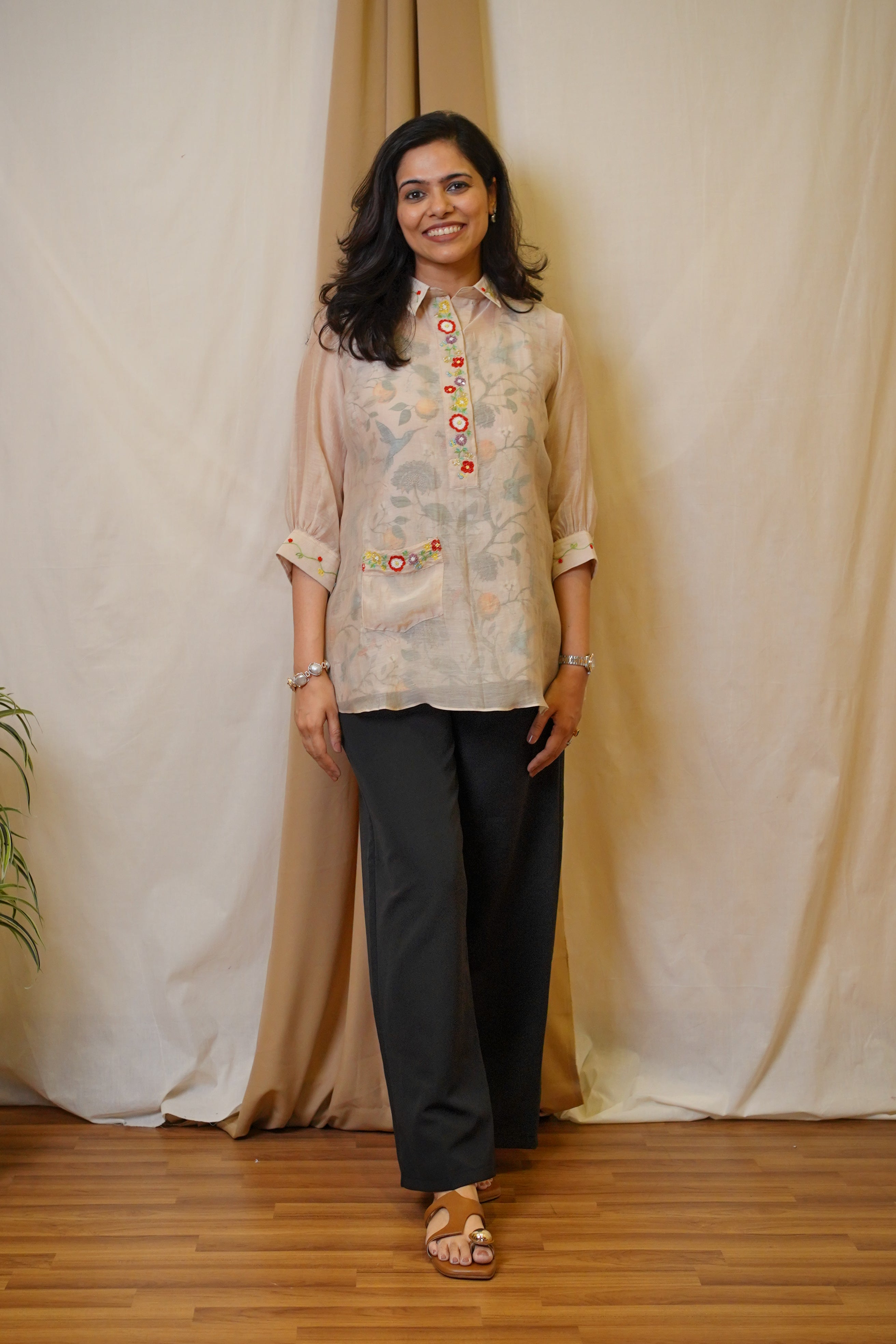 Brige Embroidered Top