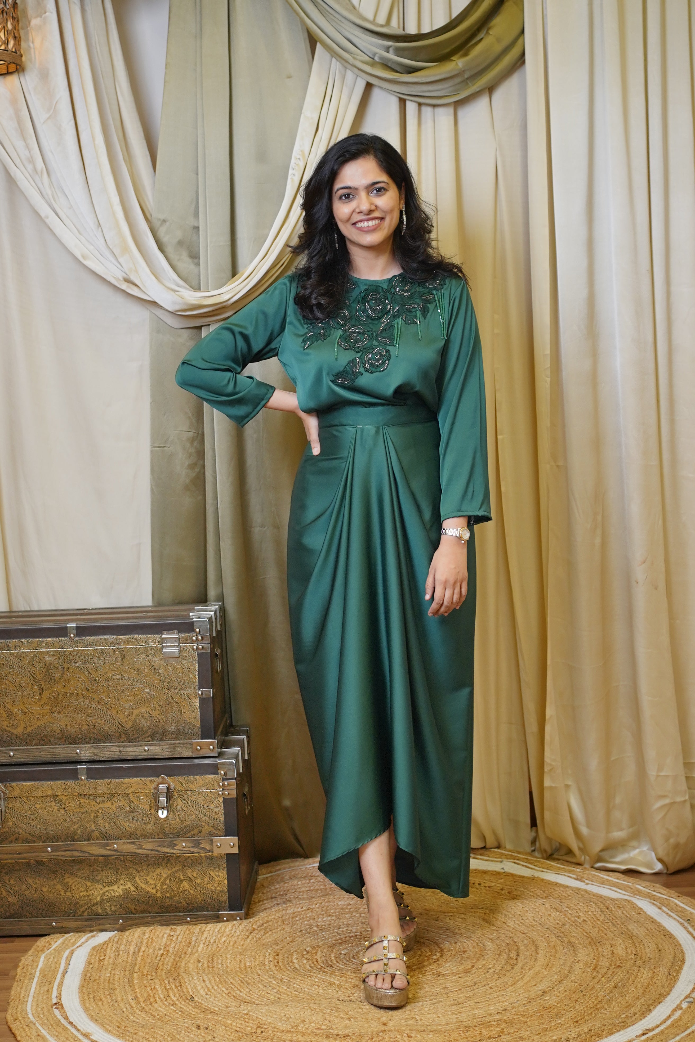 EMRALD TOP & SKIRT SET