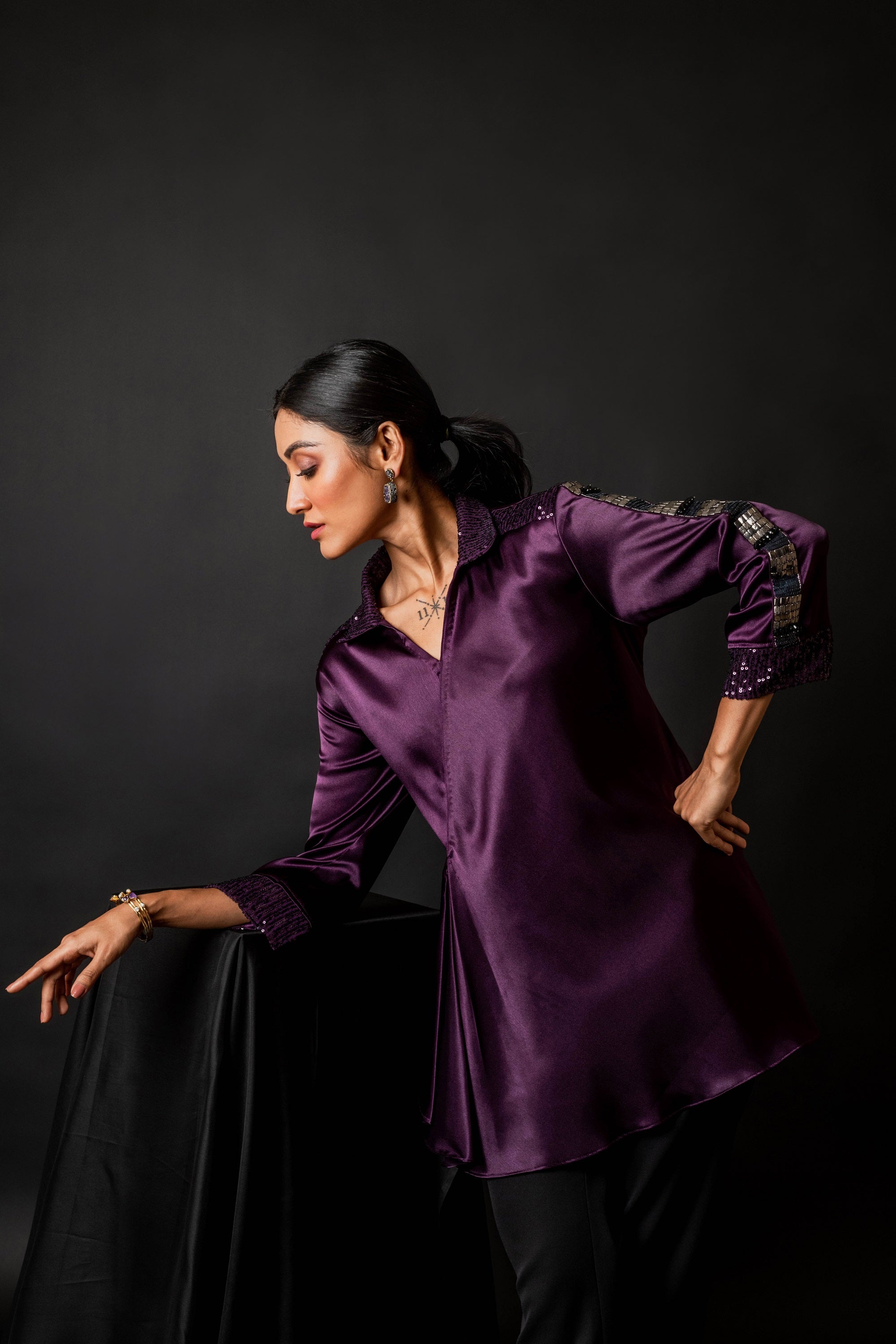 SATIN SNOWFALLS CO-ORD SET