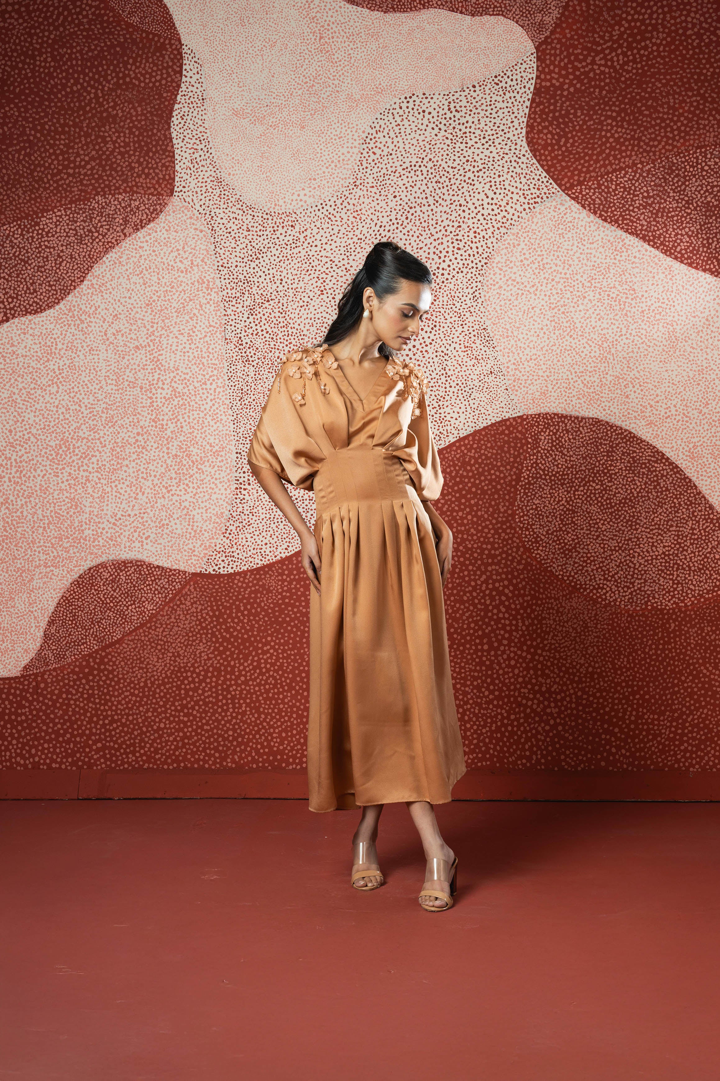 SATIN AURA DRESS