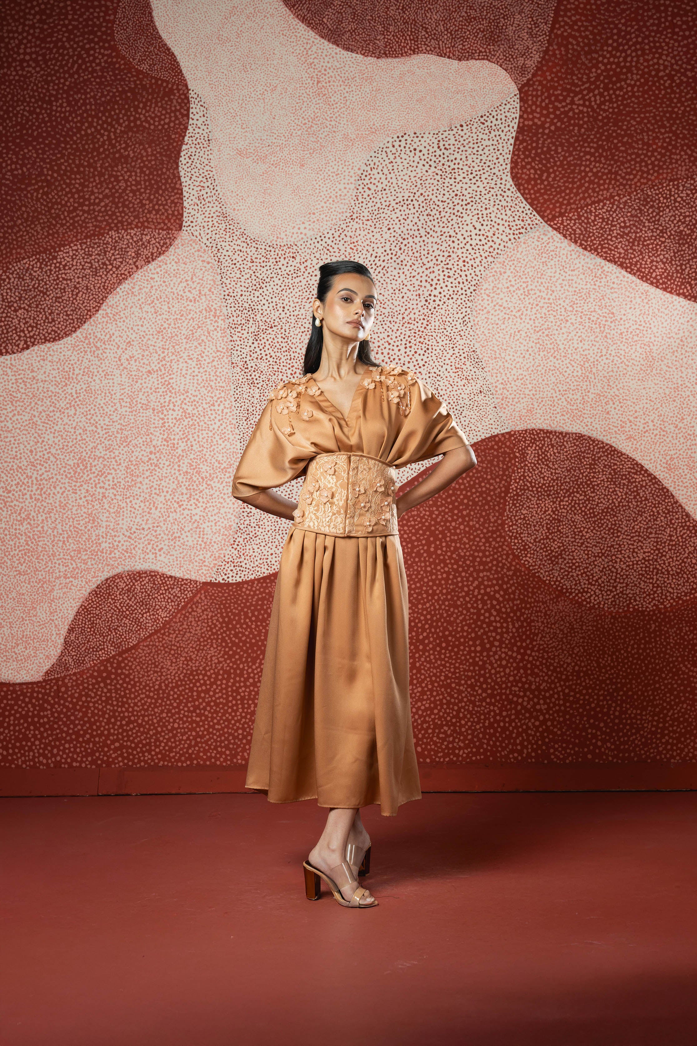 SATIN AURA DRESS
