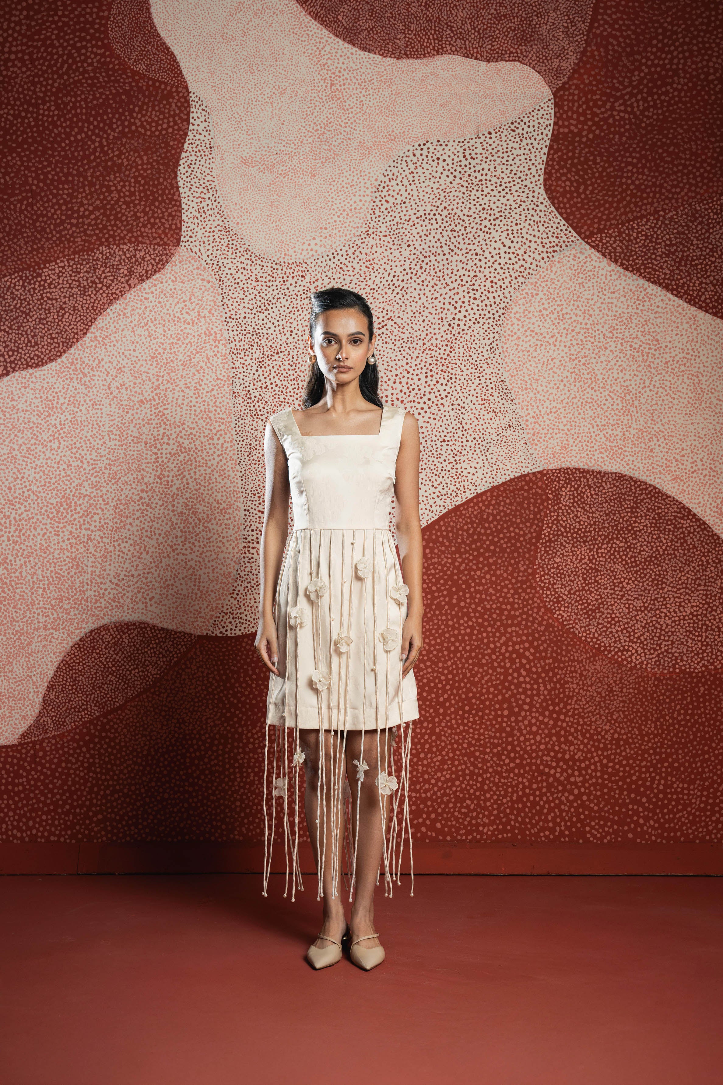 FLORAL FRINGE DRESS