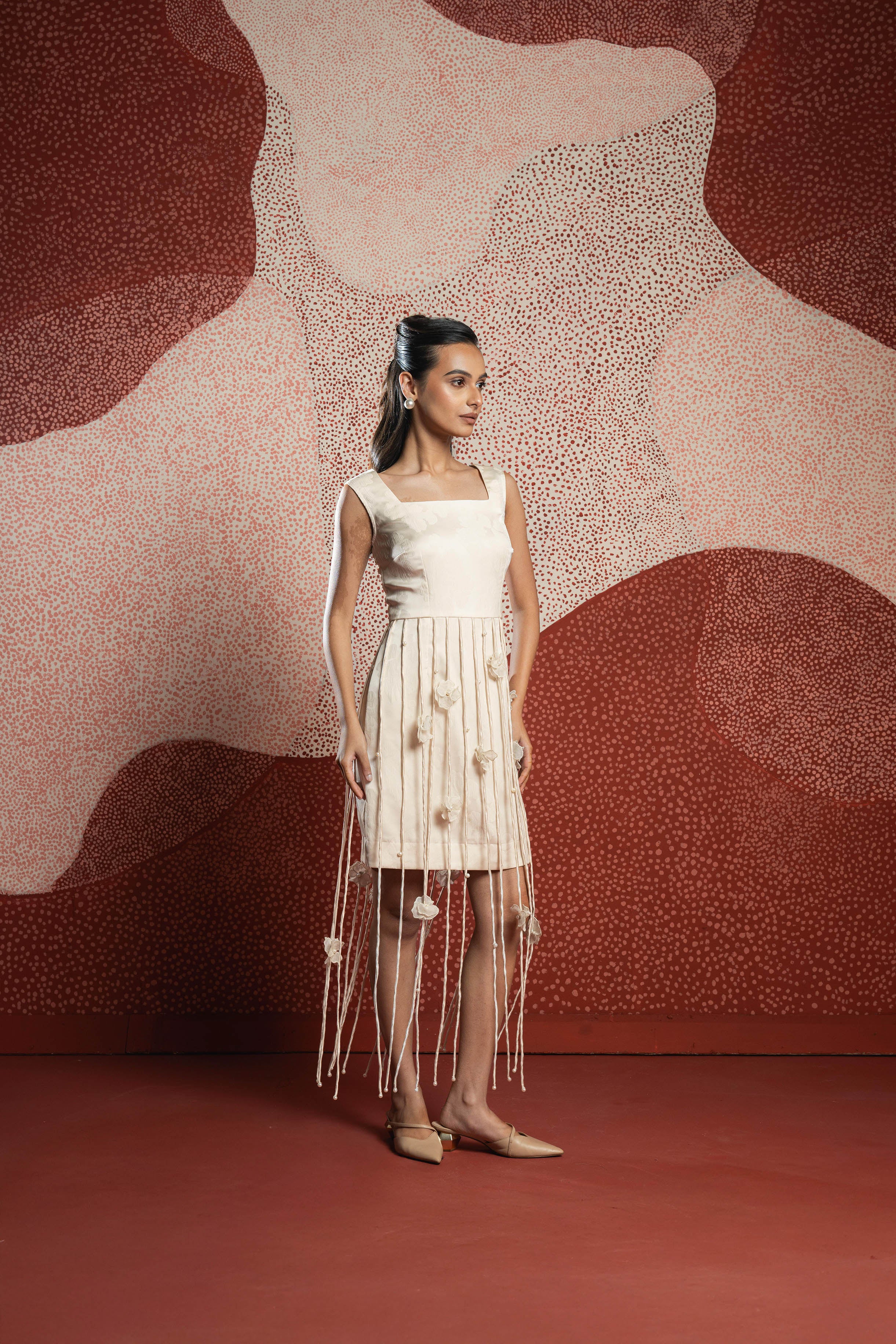 FLORAL FRINGE DRESS