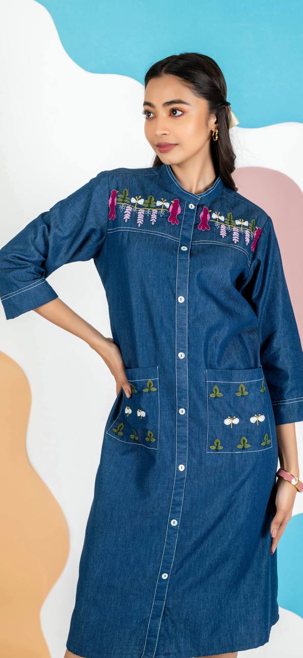 INDIGO BLOSSOM DRESS