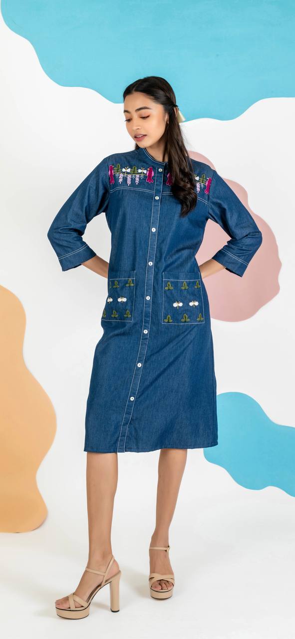 INDIGO BLOSSOM DRESS
