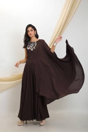 BROWN KAFTAAN JUMPSUIT