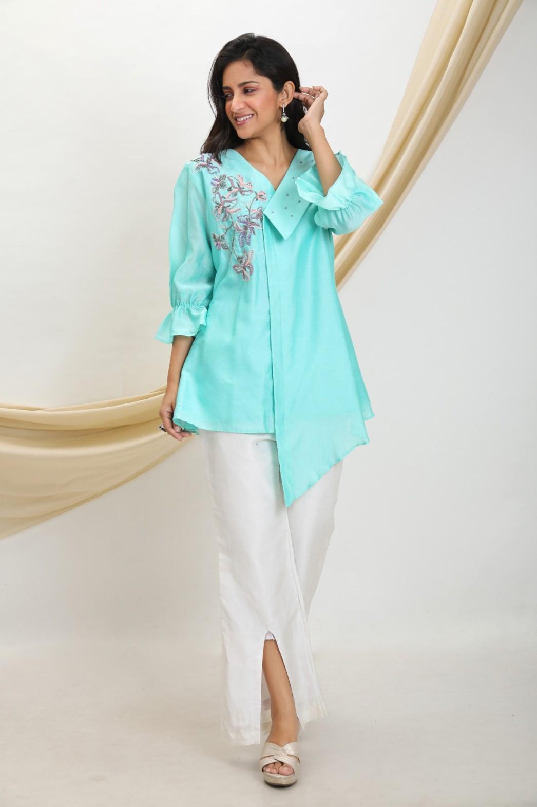 AQUA ASYMMETRIC TUNIC