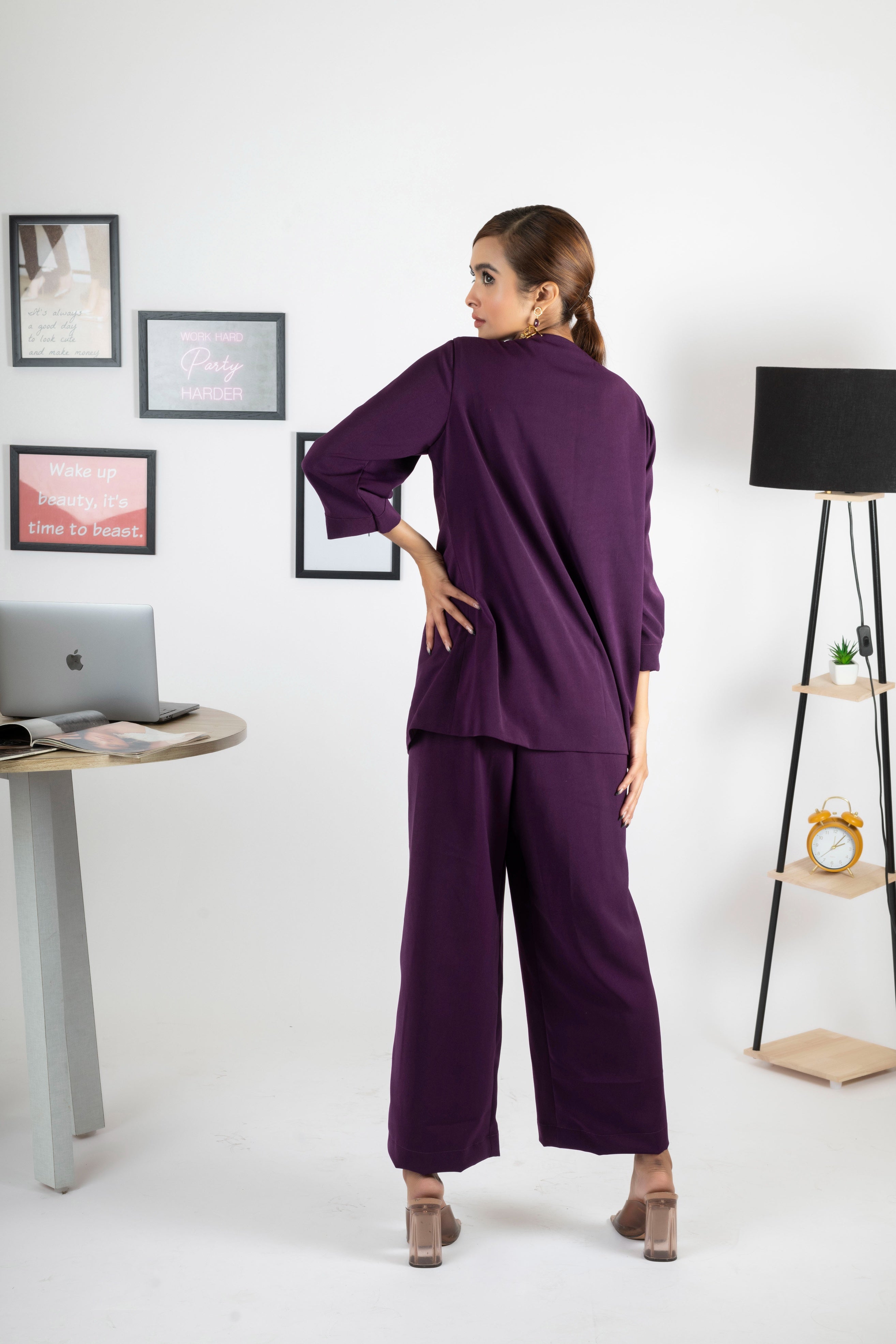 HAZEL PULL ON PLUM TOP