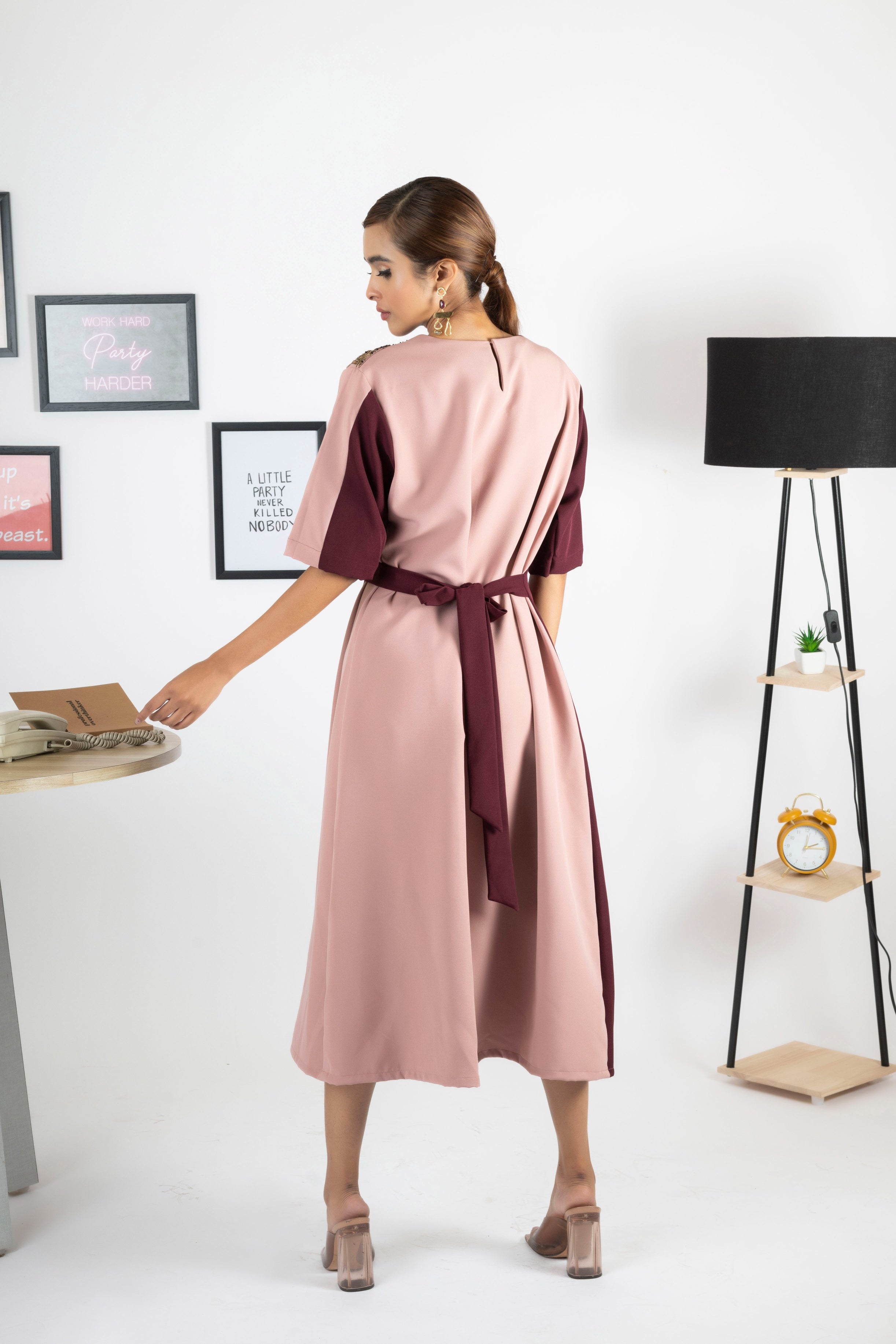 DOUBLE DIP CORAL PANTONE DRESS