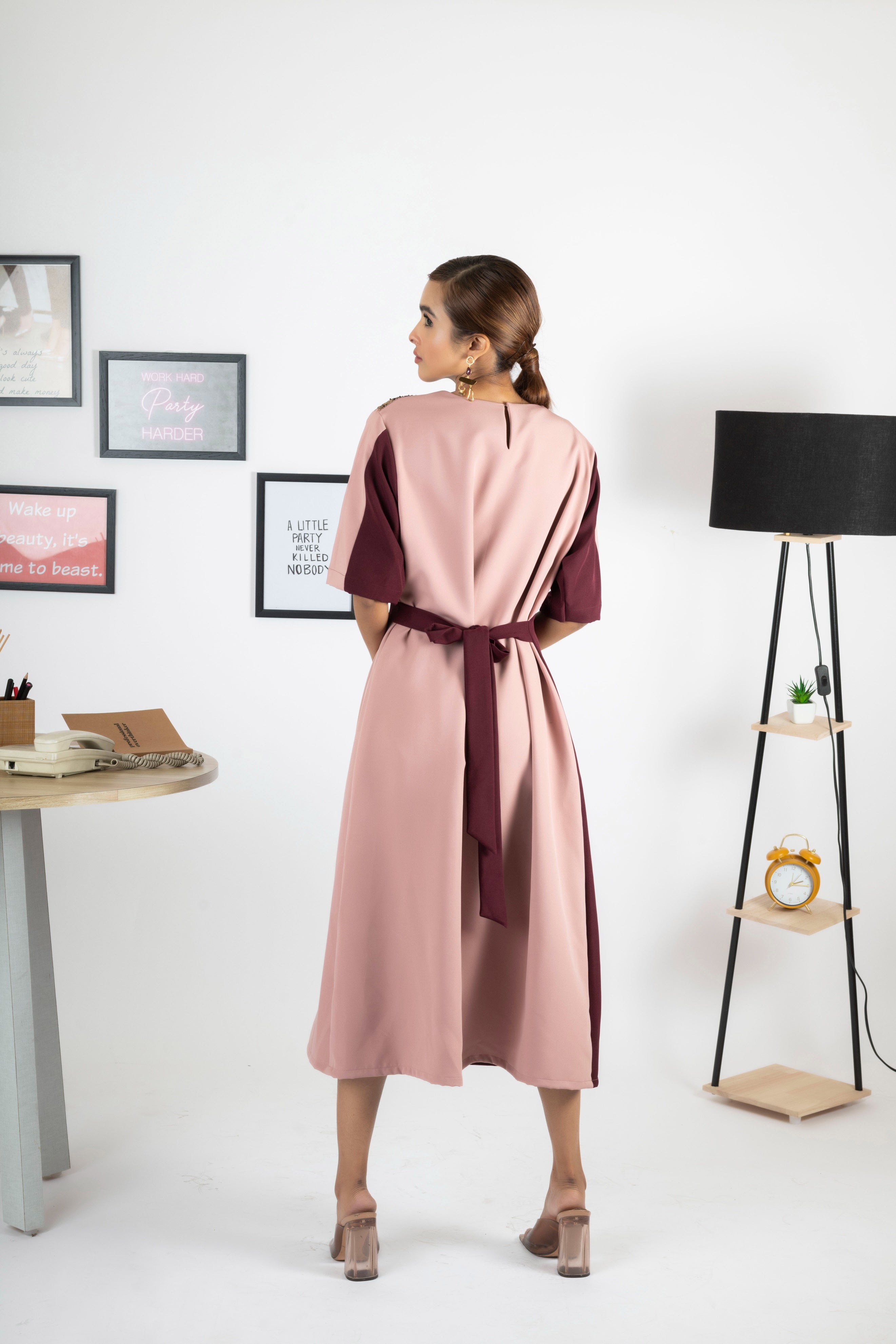 DOUBLE DIP CORAL PANTONE DRESS