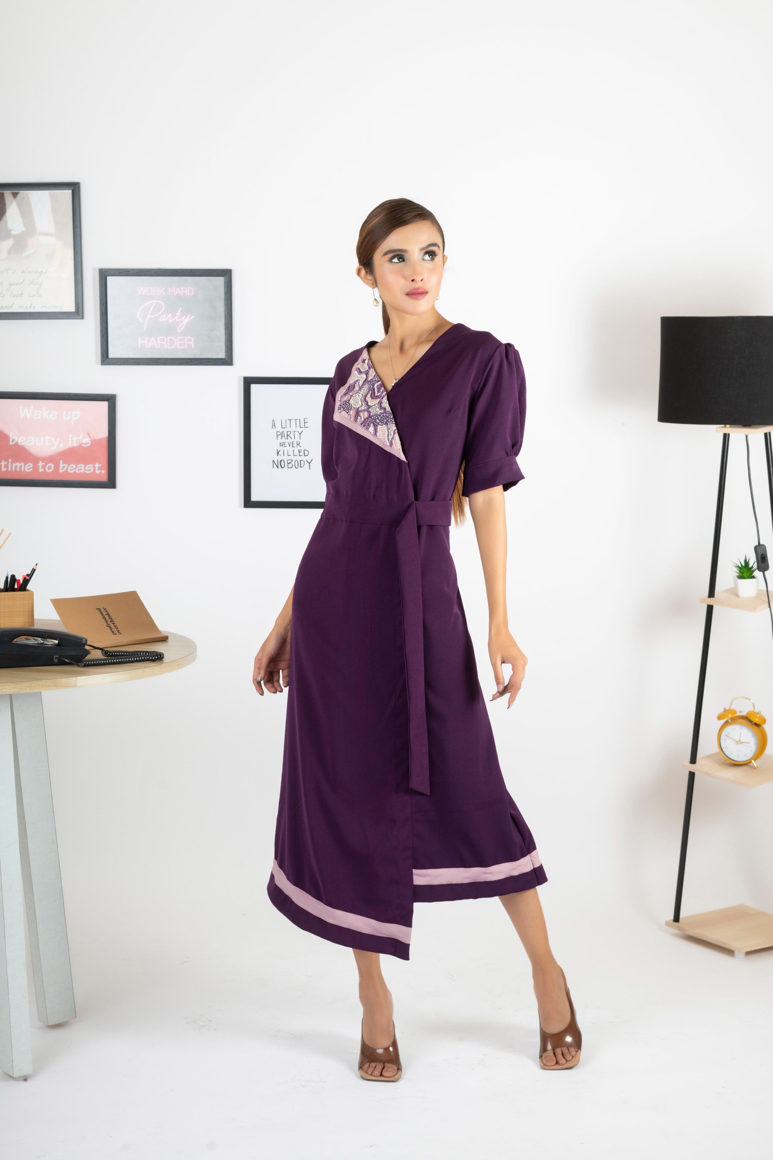 HAILEY PLUM DRESS