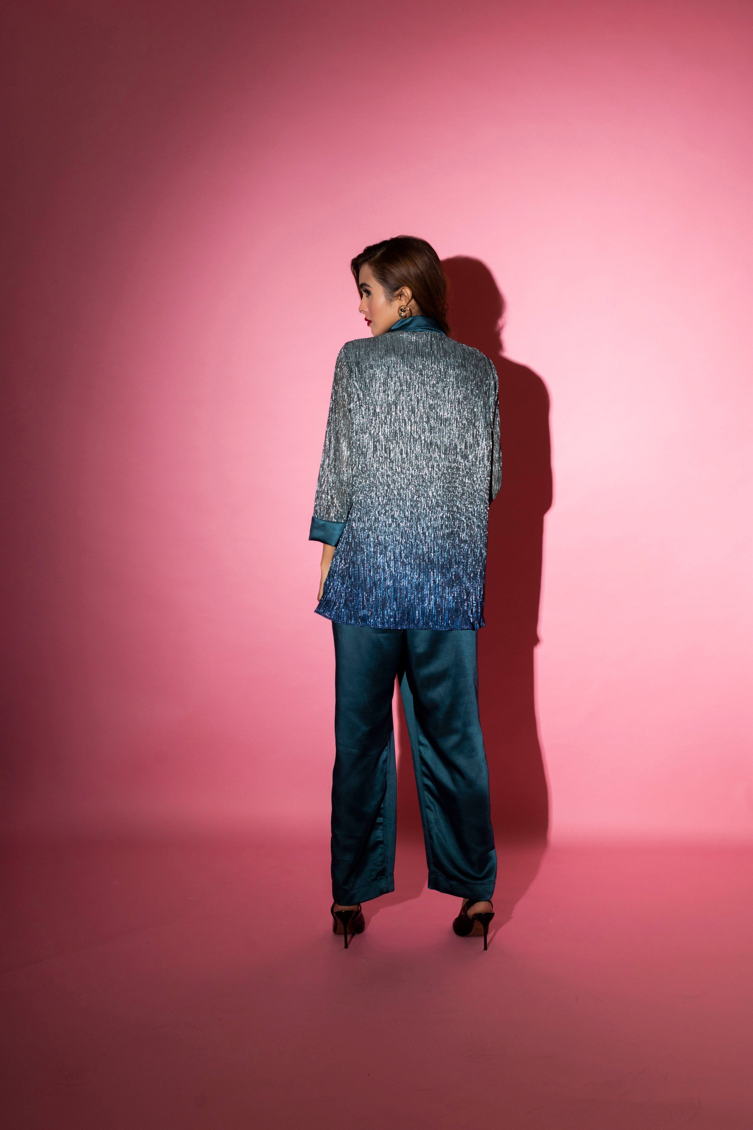 AQUA SILVER LINING CO ORD SET