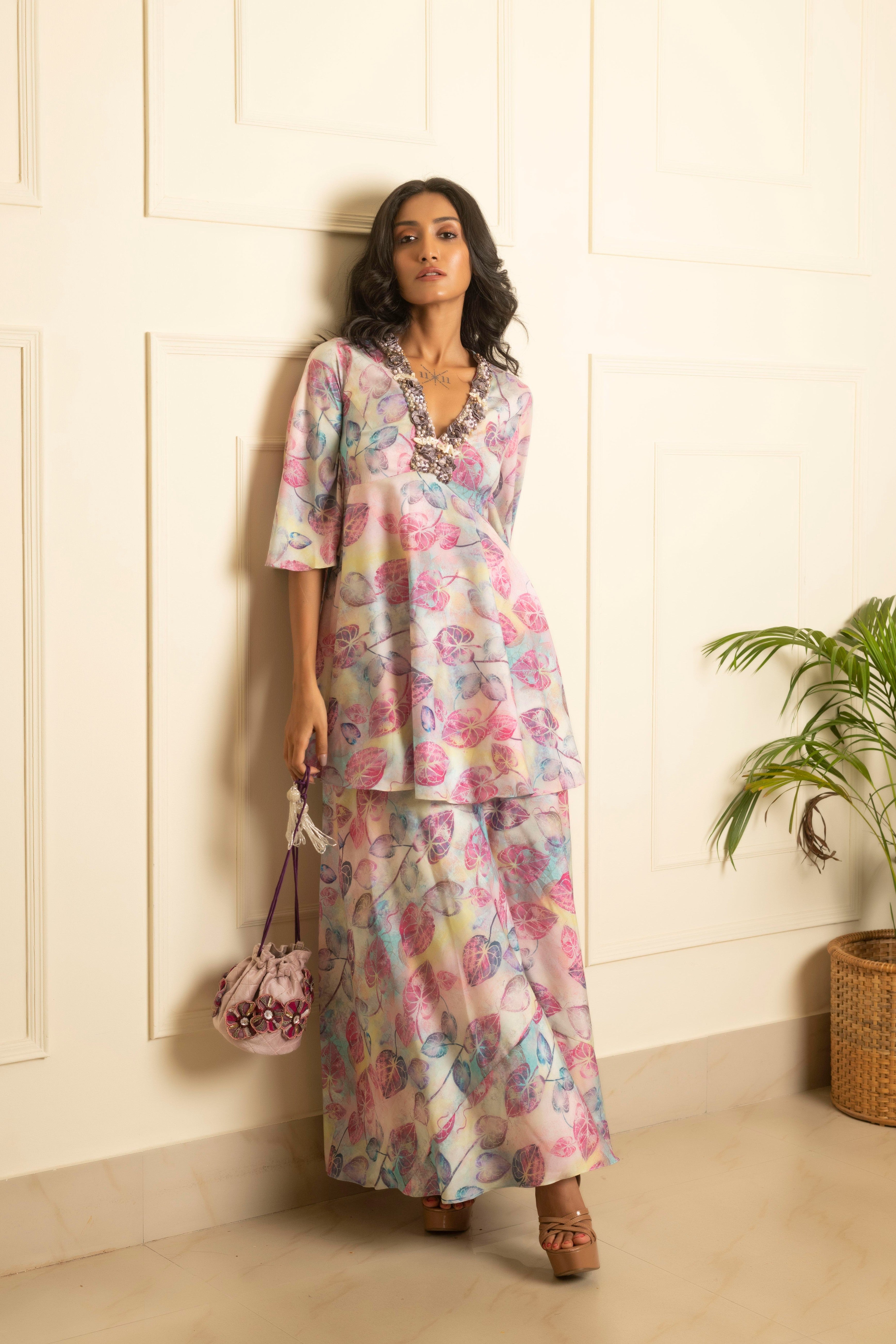 VIBE WITH THE GALA PRINTED CO ORD SET