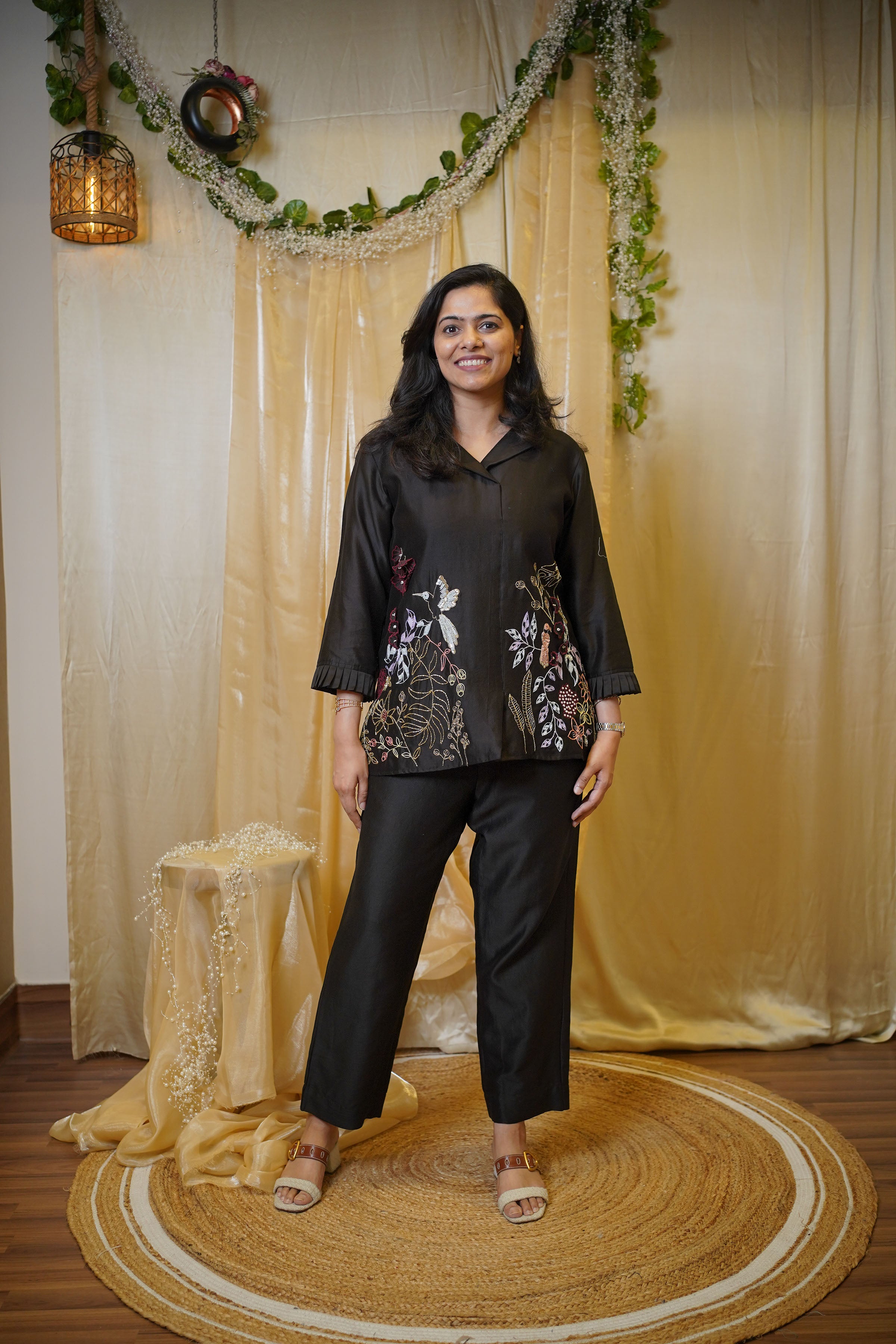 BLACK MYSTIC FLORA CO-ORD SET