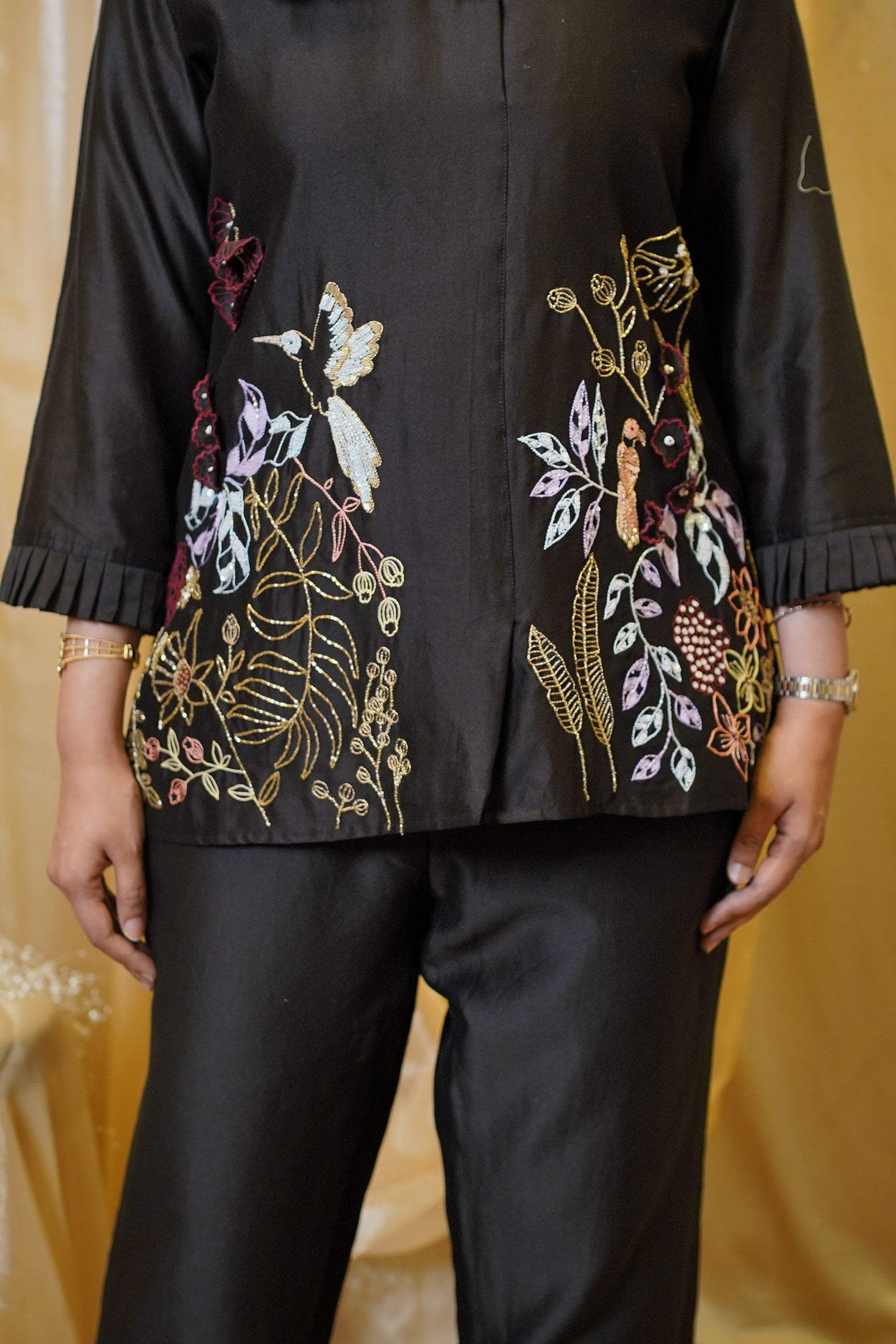 BLACK MYSTIC FLORA CO-ORD SET