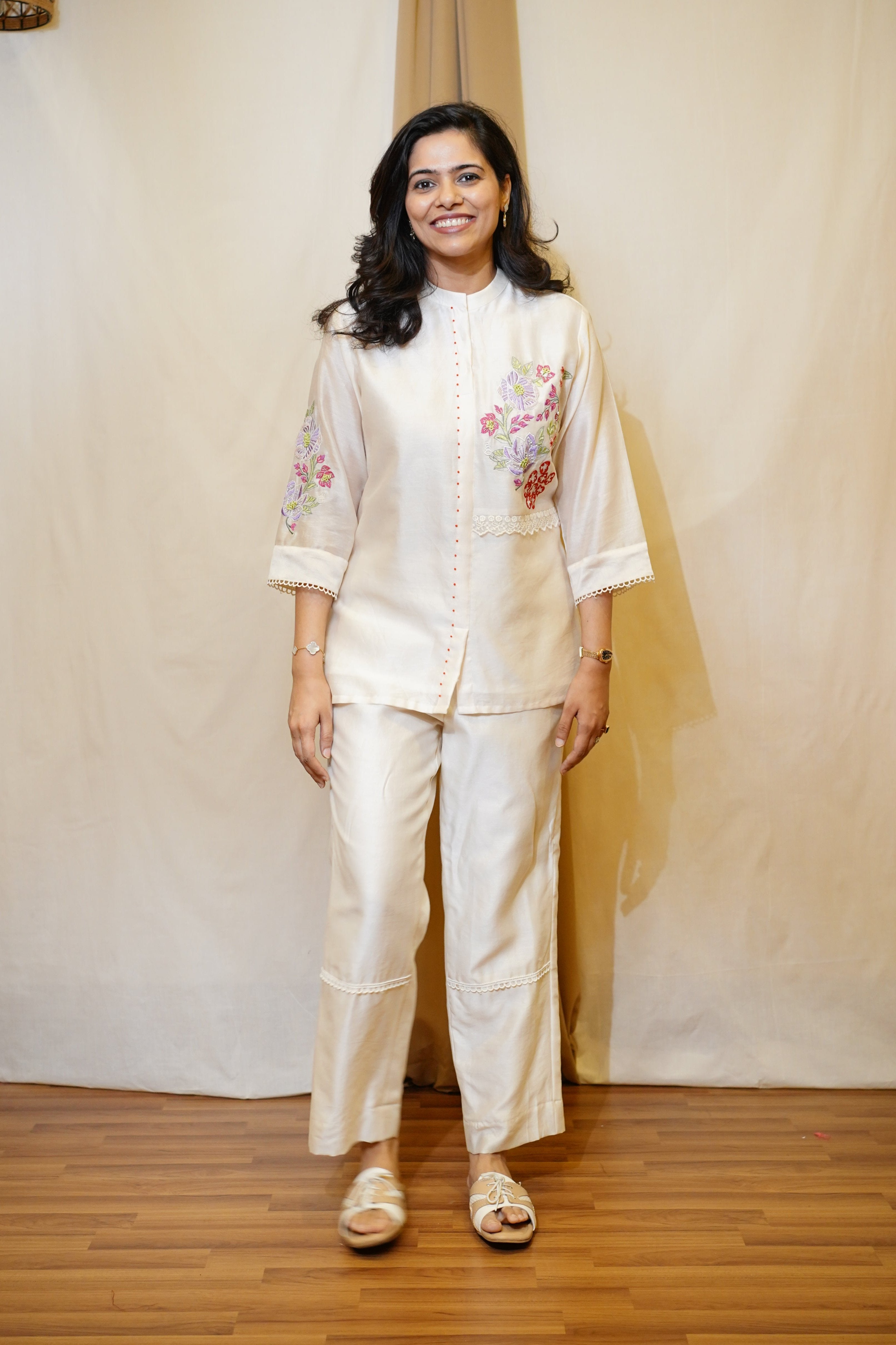 Ivory Embroidered Shirt