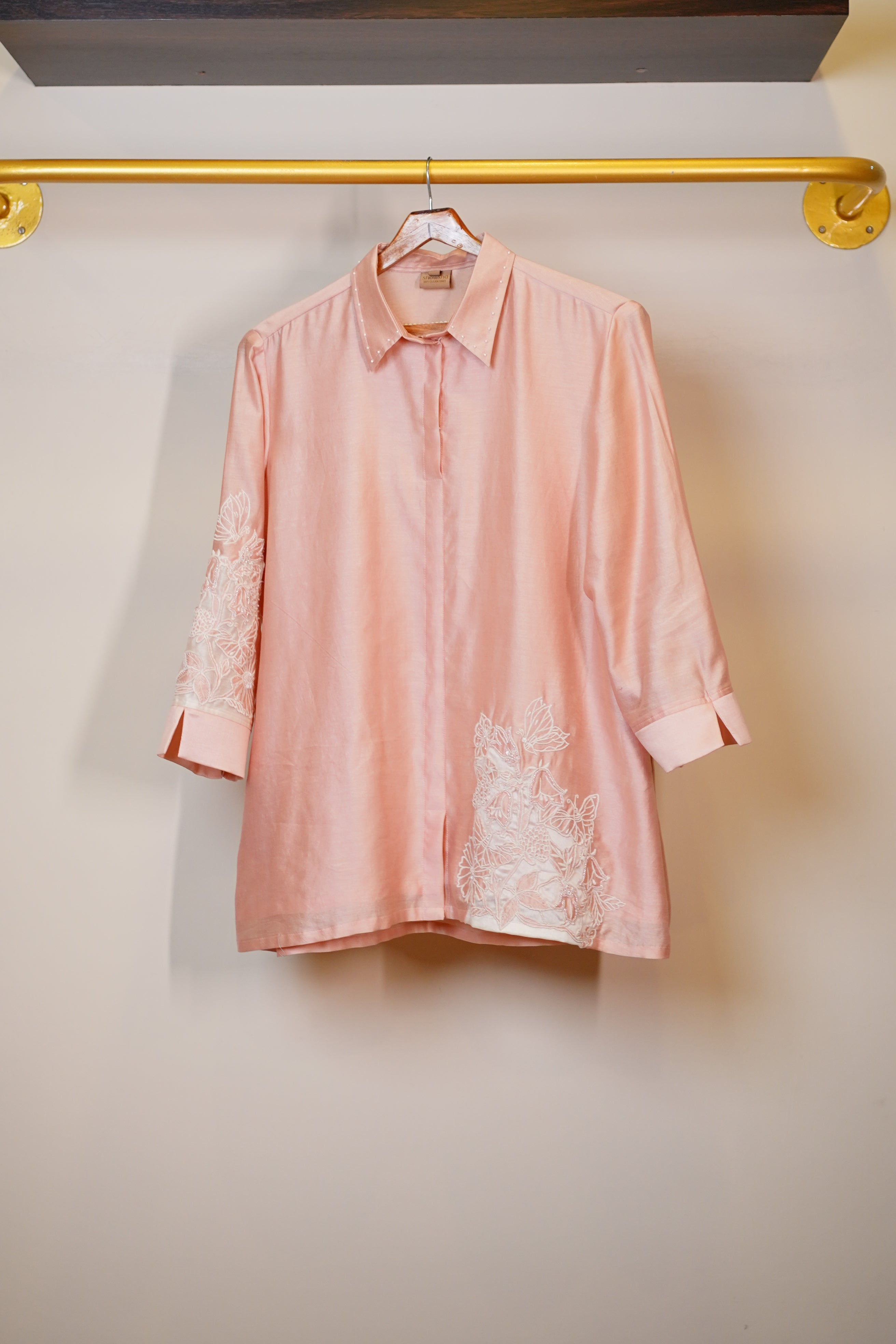 Peach Flair Silk Top