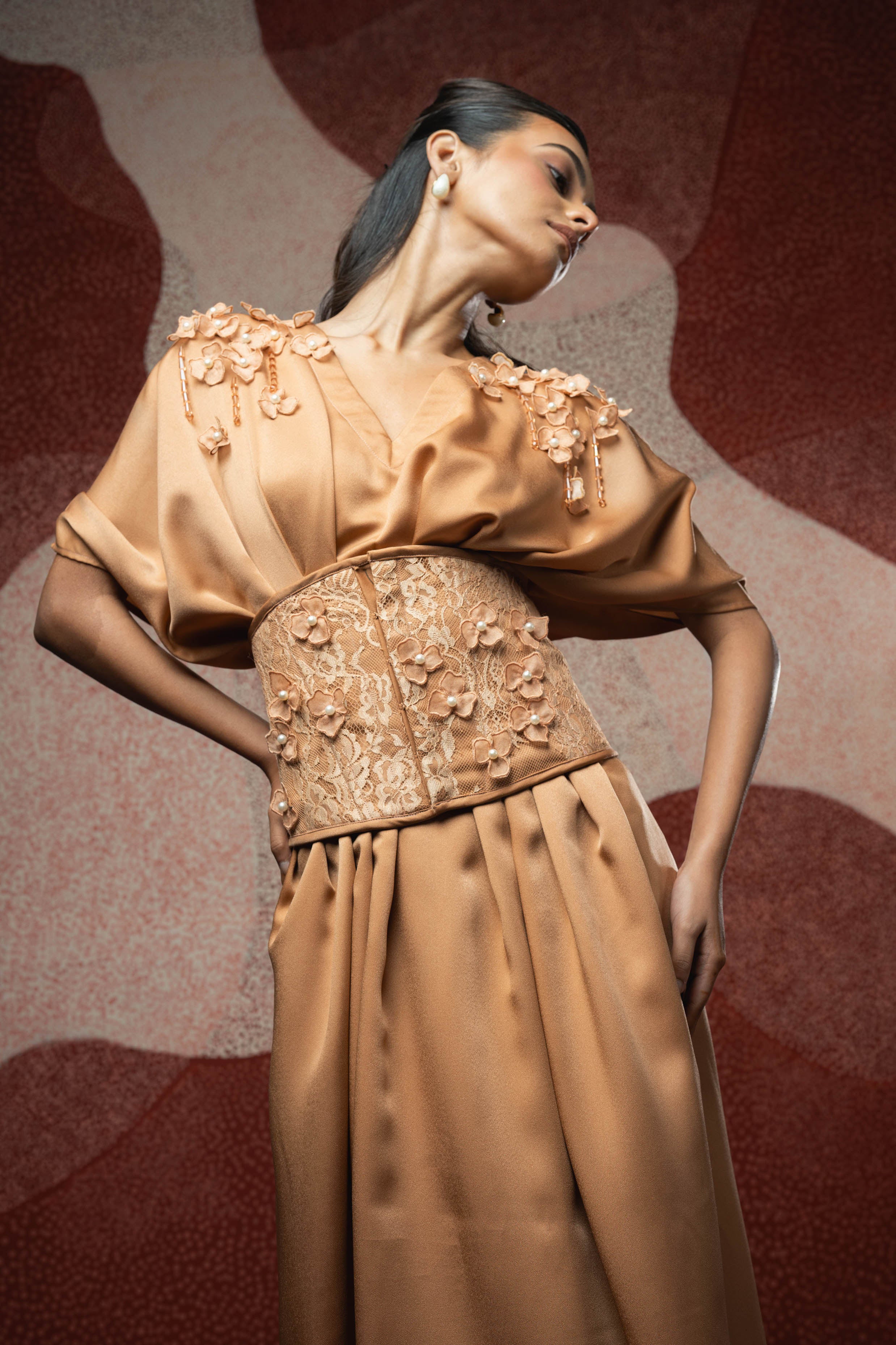 SATIN AURA DRESS